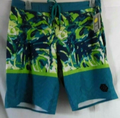 GEORGE HOMBRE SURF BAÑADOR BOARD SHORTS UNA ESPALDA VERDE FLORAL TALLA 32,36,38 Foto 1 de 4