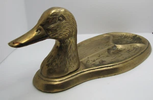 Vintage Herren Diener Messing Ente Kommode Münze Schlüssel Geldbörse Schmuck Schmuck Tablett - Bild 1 von 6