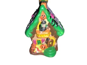 Ceramic Halloween Haunted House spider pumpkins, witch - Picture 1 of 8