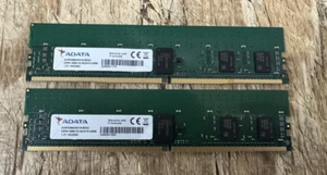 ADATA LOT OF 2 AD4U266638G19-B,ADATA 8GB PC4 2666 MHz 8GX9 R-DIMM Server Memory - Picture 1 of 2