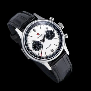 RED STAR 1963 Panda 40mm Chronograph Original Seagull ST1901 Mechanical Movement - Picture 1 of 9