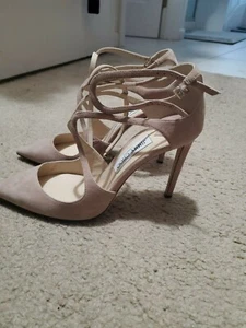 jimmy choo Lancer heels beige suede size 40 - Picture 1 of 7