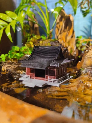 Juguetes de plástico bonsai paisaje acuario casa edificio antiguo chino modelo Foto 1 de 4