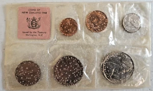 New Zealand 6 coin set 1968 no packaging - Picture 1 of 2