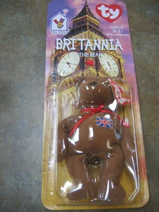 Ty BRITANNIA the BEAR 1999 McDonalds Beanie Babies RETIRED New in package - Picture 1 of 3