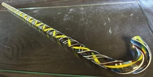 Rare 19th C. Conscript Cane – Solid Glass, Twisted Yellow Red White 26" FRANCE - Picture 1 of 6