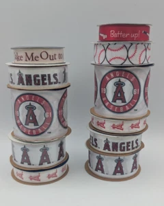 Großes Set Los Angeles Angels Band Haar Handwerk Band Baseball rot weiß - Bild 1 von 9
