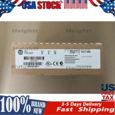 AB 1747-L511 SLC 500 CPU Processor Unit Module 1747L511 New  Sealed US Free Tax - Image 1 of 3
