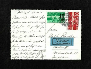 1935 Postkarte Zürich Helvetia - Berlin Deutschland par avion Luftpost ; 60849 - Picture 1 of 2