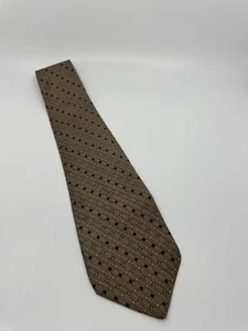Mens Nautica Made in Korea 100% Silk Neck Tie Brown/Tan/Beige Pattern - Picture 1 of 6