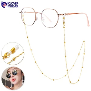 Glasses Chain Eyeglass Sunglasses Beaded Holder Strap Lanyard Women Around Neck - Picture 1 of 8