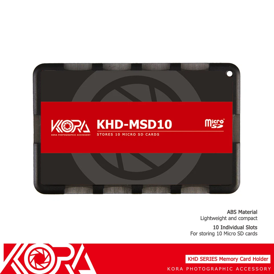KORA Ultra Slim Credit Card size Memory Card Holder fits 10 Micro SD MSD Cards - Image 1 of 1