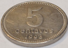 1993 Argentina 5 Centavos Coin Km# 109a.1 (Scarce-No Other On Ebay) Us Seller