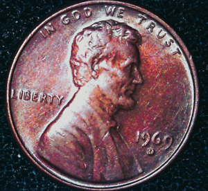 1969 LINCOLN CENT NO FG-FLOATING ROOF PENNY**FREE SHIPPING**