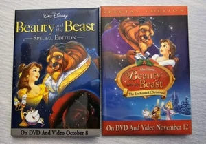 Lot Of 2 DISNEY Beauty and the Beast SPECIAL EDITION / Christmas Pin Button Gift - Picture 1 of 3