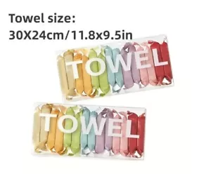 1 Pack of 14 Encased Disposable Cotton Towels Multi-Use Travel Camping Washcloth - Picture 1 of 6