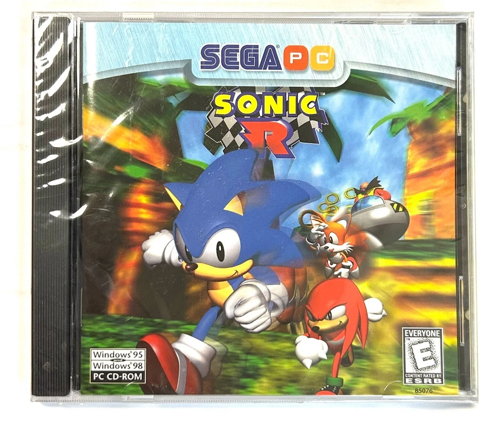 Sonic R: SEGA PC Windows 95/98 Game Disc Jewel Case CD-ROM — New Factory Sealed - Image 1 of 2