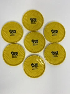 Vintage The Phone Book Ritepoint Plastic Coasters Yellow - Lot of 7 - Picture 1 of 4