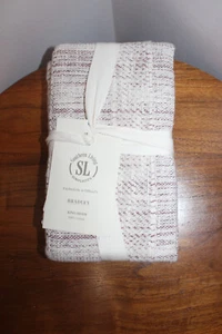 SOUTHERN LIVING BRADLEY PILLOW SHAM 100% COTTON BURGUNDY KING SIZE - Picture 1 of 2