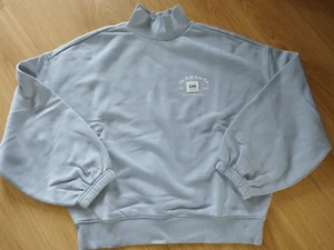 Sweatshirt von Lee*Mock-Kragen*Oversized*Crop*Fleece*Graublau*Gr. M (40/42)*Top - Bild 1 von 5