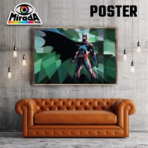 Poster Pop Art Modern Art Batman Super Hero Cartoon Colours Green Bat - Bild 1 von 1