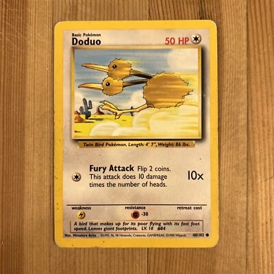DODUO 48/102 Common Base Set WOTC 1999 Pokemon - HP - Image 1 of 2