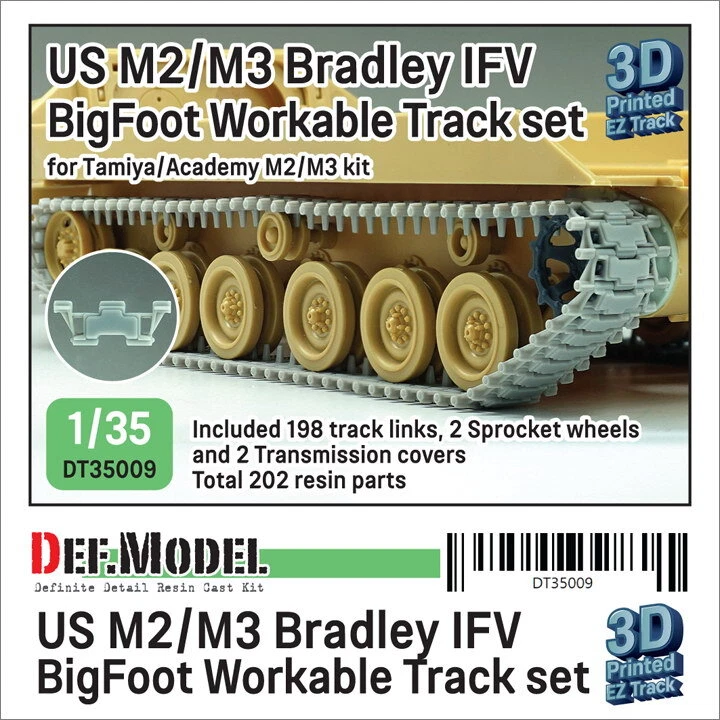 1/35 US M2/M3 Bradley APC BigFoot Workable Track for Tamiya/Academy M2/M3 - Image 1 of 1