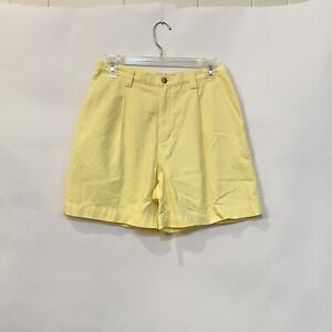 Lord & Taylor Size 6 Causal Pleated Shorts 5” Inseam Yellow Pockets Hong Kong
