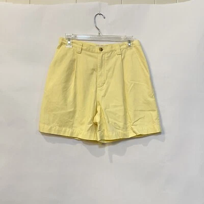 Lord & Taylor Size 6 Causal Pleated Shorts 5” Inseam Yellow Pockets Hong Kong - Image 1 of 4