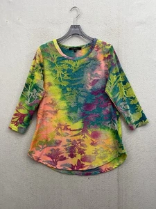 Calessa Top Damen Small Batik Floral 3/4 Arm Wearable Art Abstract - Bild 1 von 8