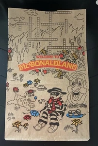 McDonald’s Land B Bag Unused With Crossword Puzzle - Picture 1 of 4