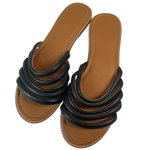 Madewell Addie Diapositivas de Cuero Negro EE. UU. 8.5 - Imagen 1 de 4