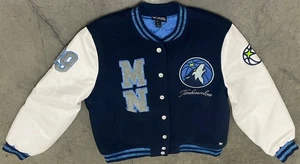 VESTE UNIVERSITAIRE BOMBARDIER MINNESOTA TIMBERWOLVES NOIRE NBA WILD COLLECTIVE TAILLE. GRAND - Photo 1/8