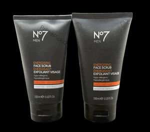 Lot of 2 ✨ No7 Men Energising Face Scrub 150ml Each 🌟 Sensitive Daily Exfoliant - Picture 1 of 5