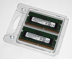 MICRON 16GB KIT (2x8GB) DDR4-3200AA 3200MHz PC4-25600 LAPTOP MEMORY RAM SODIMM - Afbeelding 1 van 4