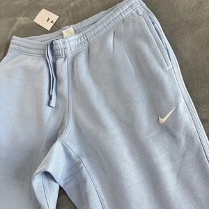Nike Club Fleece Mens Sweatpants Light Blue Casual Comfy Joggers Track Pants XL - Picture 1 of 12