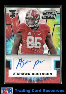 2016 Panini Prizm Draft #175 A'Shawn Robinson Prizms Tie Dyed #/49 Auto - Image 1 of 2