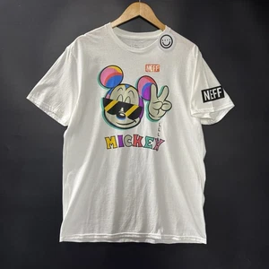 Mickey Mouse Disney NEFF T-Shirt Erwachsene Large Weiß Kurzarm Rundhals - Bild 1 von 8