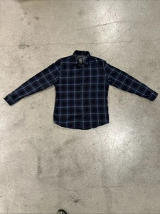 Grayers Flanellhemd Herren Größe M blau grau kariert Heritage 100% Baumwolle Knopfleiste - Bild 1 von 9