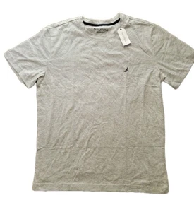 Nautica Herren Nachtwäsche Rundhalsausschnitt T-Shirt Größe Large meliert grau - Bild 1 von 6
