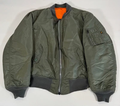 Alpha Industries USAF MA-1 Intermediate Flyers Bomber Jacket Sage Green X-Large - Image 1 of 4