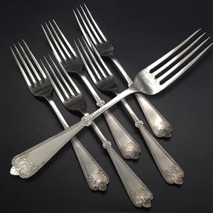 Set of 6 Vintage Brazilian Silver D&A Dinner Forks 20cm Ornate Cutlery Flatware - Picture 1 of 12