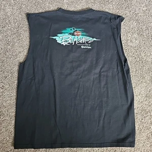 VTG 2003 Harley-Davidson Nassau Bahamas Sleeveless 3X Black Pocket Tank - Picture 1 of 10