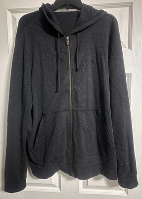 Chaqueta con Capucha Penguin by Munsingwear Unisex Negra con Motas Cremallera Completa - Talla XL Foto 1 de 4