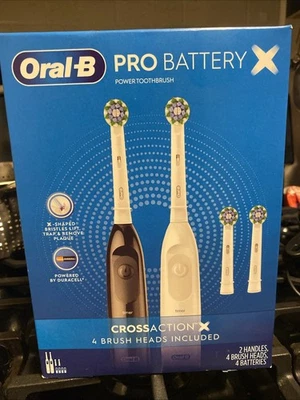 Cepillos de dientes eléctricos Oral-B Pro Cross Action - ¡4 unidades! 4 cabezales de cepillo/bates incluidos Foto 1 de 4