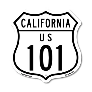 California Route Marker Shield Sign Us 101 Shield Shaped Sign Weather Resistant - Picture 1 of 41
