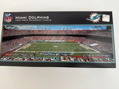 Miami Dolphins 1000 Piece Panoramic Jigsaw Puzzle 13X39 Nfl Sports Game Day - Image 1 of 3