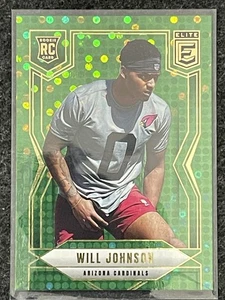 2025 Donruss Elite #115 Will Johnson Green Disco Arizona Cardinals RC - Bild 1 von 2