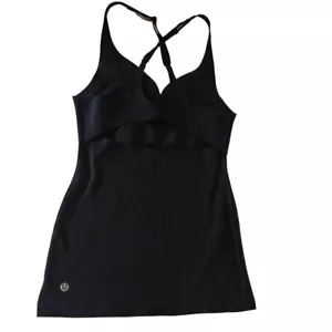 Lululemon Define Sz 2 Tank CrissCross Cutout Back Sweat Wicking Yoga Top - Picture 1 of 7