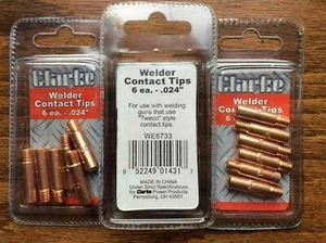 Lot of 18 Clarke WELDER Contact TIPS .024" Tweco style #WE6733 (A-5) - Picture 1 of 3